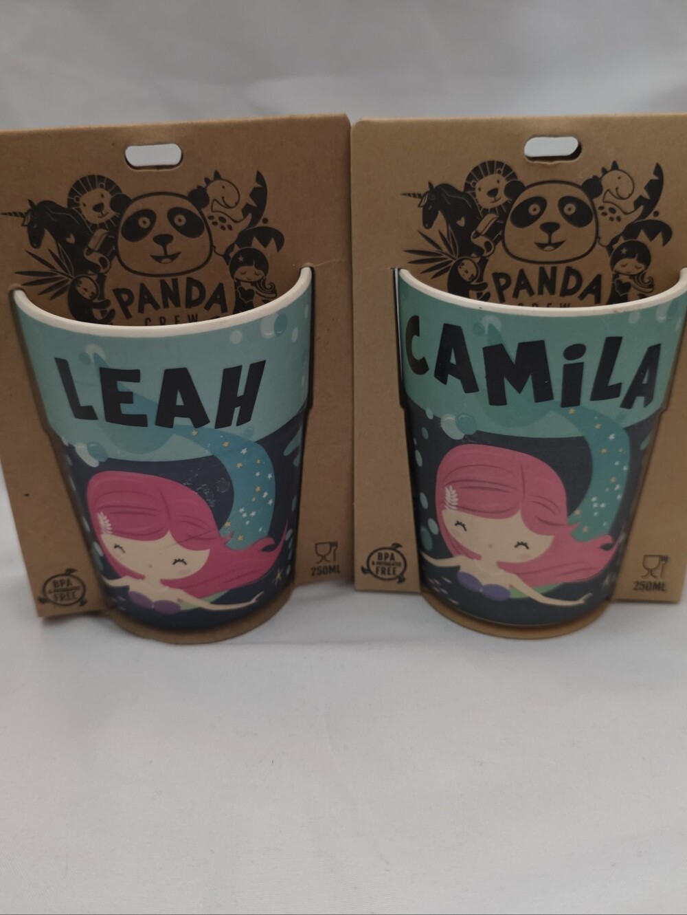 Panda Crew Mermaid Kids Cup - ersonalized Name Options